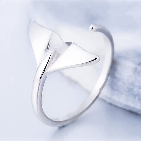 ⚜️[𝟯/$𝟭𝟴]⚜️NEW Whale’s Tail Silver Adjustable Ring - Picture 4 of 9